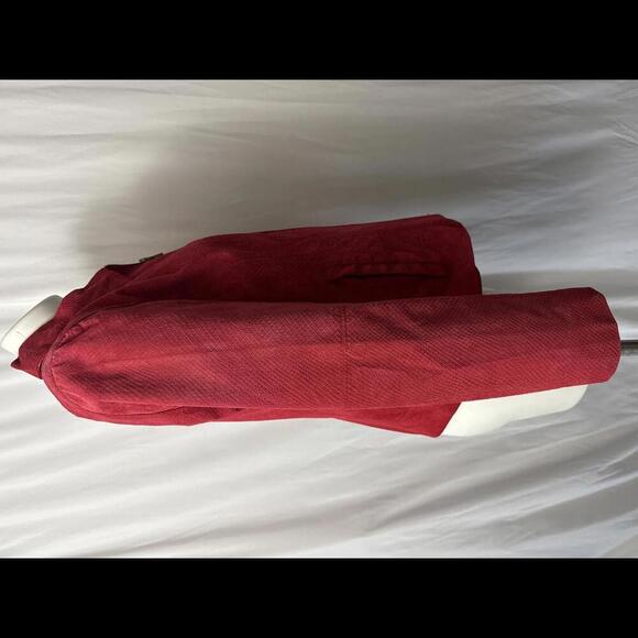 Bernardo - Red Leather Jacket with Texture - Petite Large - Picture 5 of 9